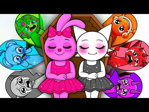 💖 Paper DIY 💖 HELP! Pinki x Wenda Romantic Couple SPRUNKI Coffin Blind Box | ASMR Unboxing