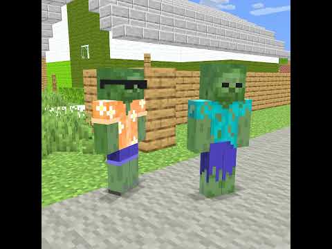 "Baby Zombie Faces Ultimate Choice: Heaven or Hell?" #monsterfamily #minecraft_school #mindblown