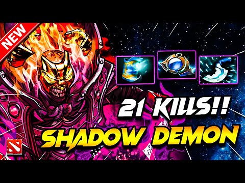 SHADOW DEMON Dota 2 Gameplay | (x21 Kills!!) Shadow Demon DOTA 2 Carry Build Pro Gameplay Guide 7.40