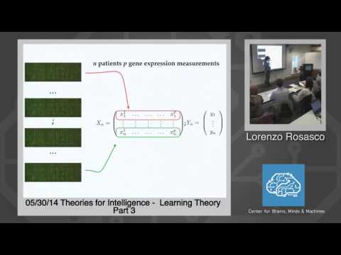 5/30/14 Theories for Intelligence - Lorenzo Rosasco: Learning Theory, Part 3
