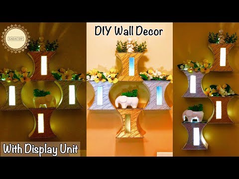 Wall decor with Display | Wall Hanging Craft Ideas | Wall hanging ideas diy | Unique wall hanging Video