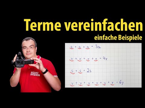 Simplifying expressions - very simple examples to get started with the topic | Teacher Schmidt