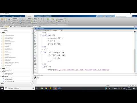 Automorphic Number In Matlab Algorithm Code
