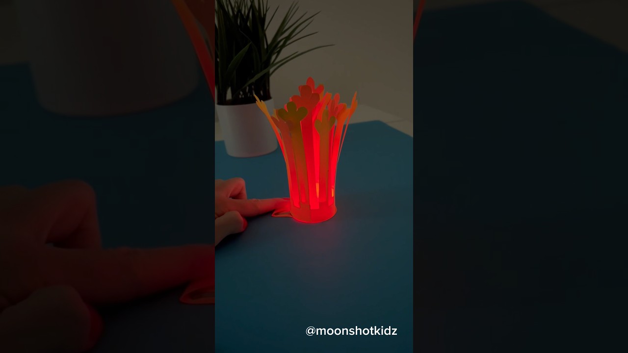 DIY paper lantern. Easy electric circuit project tutorial for beginners #diylantern #stem #craft