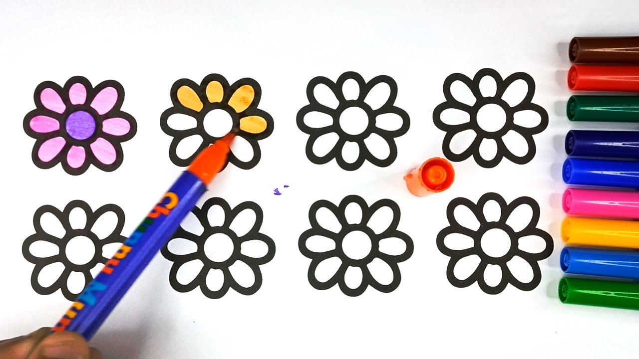 🌼 Colorful Flowers Coloring Pages | Relaxing Flower Coloring for Kids & Teens 🎨