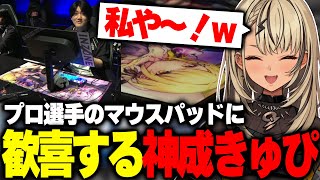 【ぶいすぽっ！切り抜き】メルトステラ選手の使うマウスパッドに自分がいてはしゃぐ神成きゅぴ