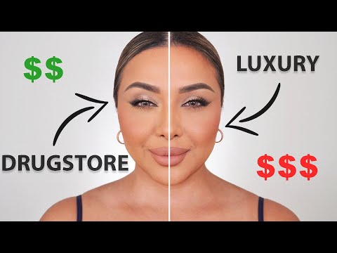 FULL FACE OF DUPES | DRUGSTORE VS LUXURY MAKEUP TUTORIAL | NINA UBHI