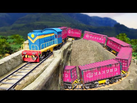 The Long Freight Trains can't Climb - Choo choo Train kids videos