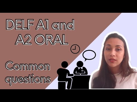 Questions asked for DELF A1 and A2 ORAL TEST | Questions pour la production orale du DELF A1 et A2