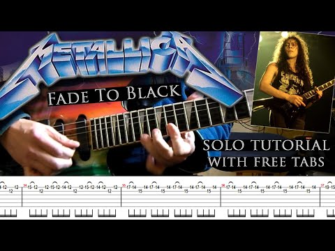 Metallica - Fade To Black outro solo lesson (with tablatures and backing tracks)