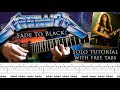 Metallica - Fade To Black outro solo lesson (with tablatures and backing tracks)
