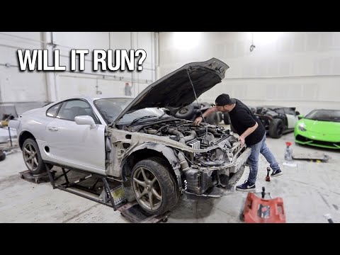 Rebuilding A Crashed Mk4 Toyota Supra - Will It Start?
