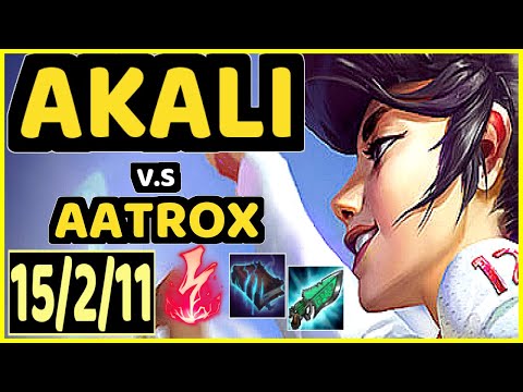 VROW (AKALI) vs AATROX - 15/2/11 KDA MID GAMEPLAY - EUW Ranked GRANDMASTER