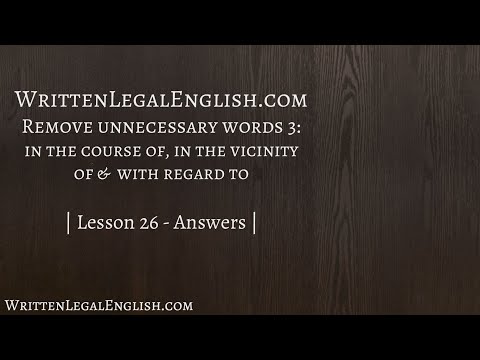 Improve your professional English writing skills: 26. Remove unnecessary words 3 - Answers