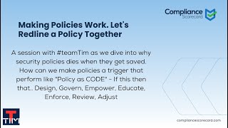Making Policies Work. Let’s Redline a Policy Together
