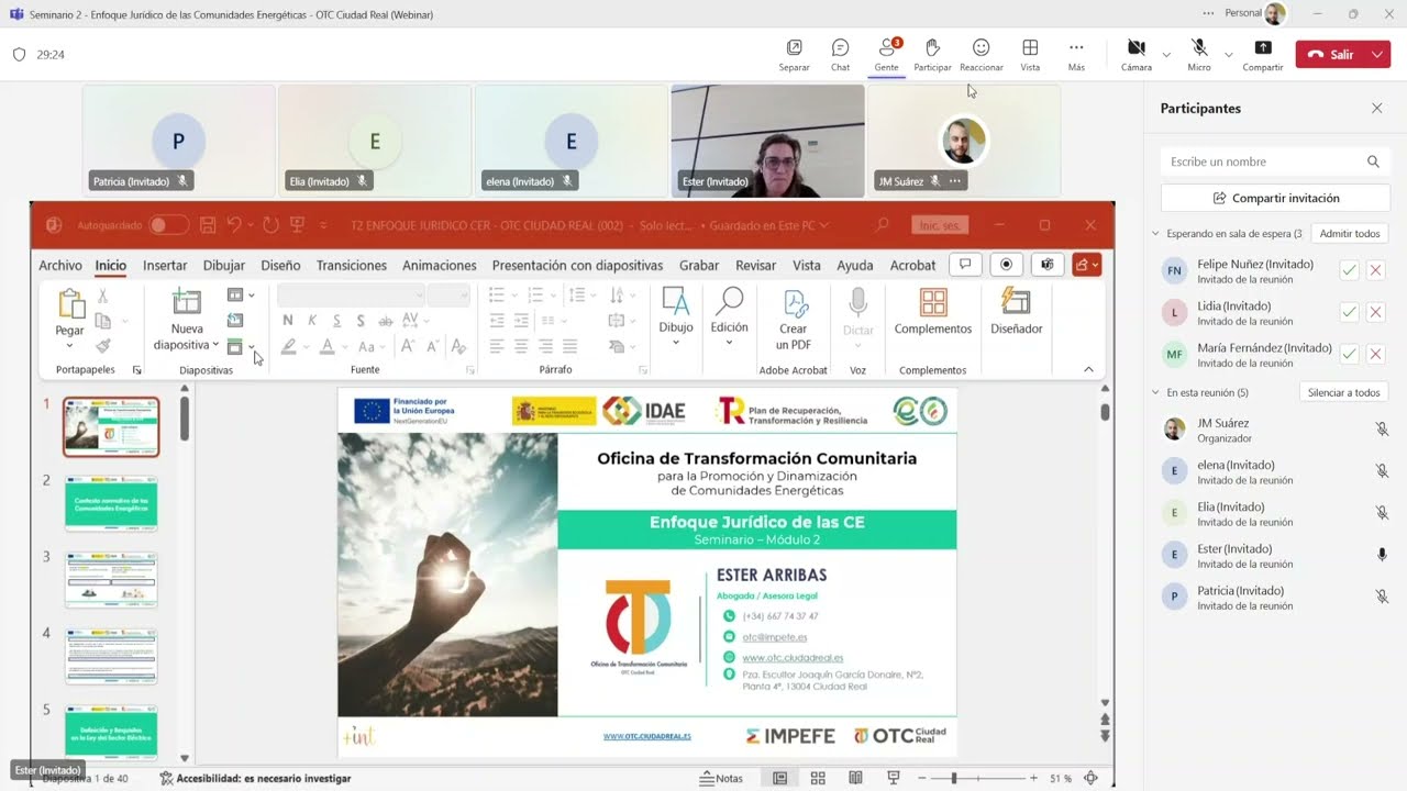 Webinar (2) - Aspectos Jurídicos de las Comunidades Energéticas