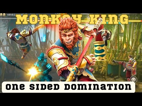MONKEY KING ONE SIDED DOMINATION || MONKEY KING 👑 TAKES IT ALL SMOOTHLY  || SHADOW FIGHT 4 ARENA