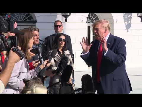 President Trump Gaggles with Press Upon Departure from the White House, Oct. 23, 2026