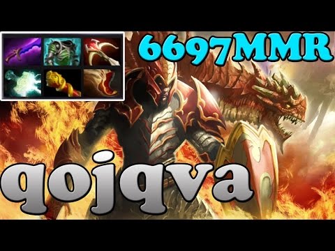 Dota 2 - qojqva 6697 MMR plays Dragon Knight vol 1# - Ranked Match Gameplay