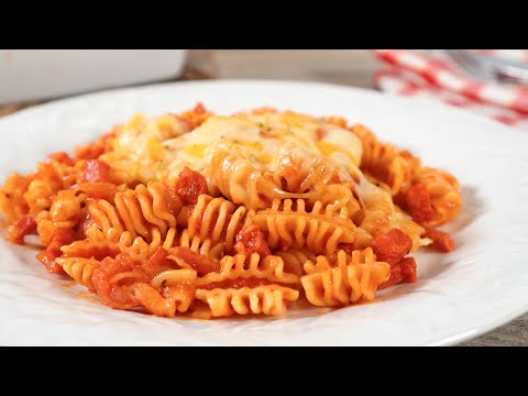 Pasta con Chorizo, Bacon y Queso Gratinado