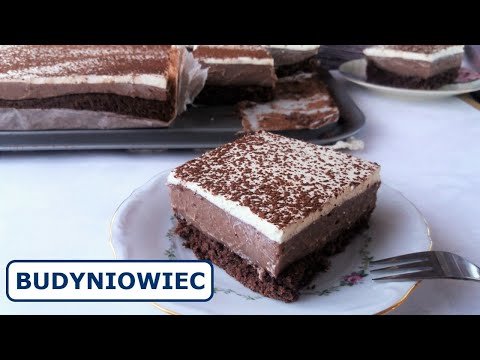 BUDYNIOWIEC Ciasto czekoladowe z kremem budyniowym | Ciasto z budyniem czekoladowym na dużą blachę