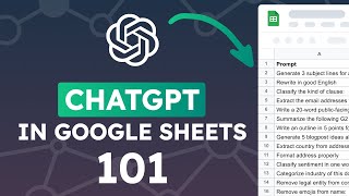 GoogleスプレッドシートでのChatGPT：初心者向けガイド（101）