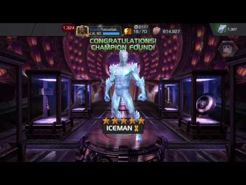 Contest Of Champions ICEMAN 5 Stars Crystal and Awaken level 20