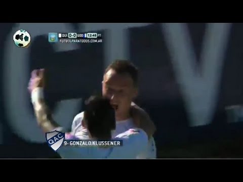 Gol Gonzalo Klusener - Quilmes 1 Vs Godoy Cruz 0 - Primera División 2014