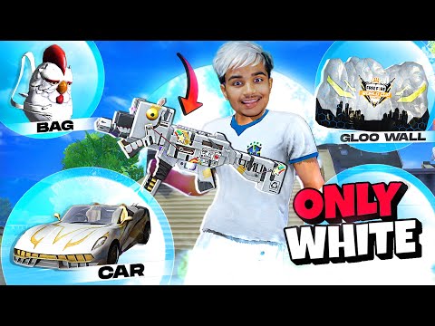 Free Fire But Only White🤍 in Solo Vs Squad Challenge 😱 FireEyes Gaming