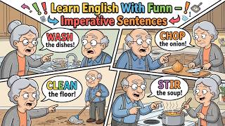 Speak English Every Day 🗣️ | 25 Imperative Sentences for Beginners | Funny Moments🎧