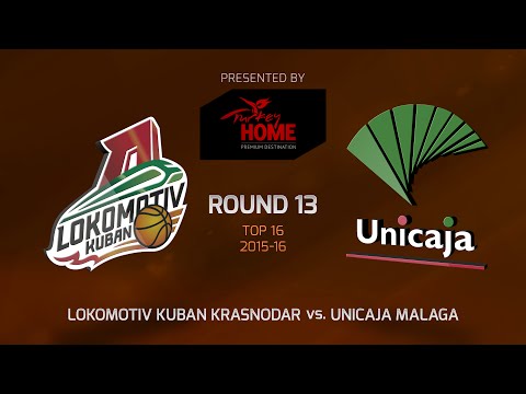Highlights: Top 16, Round 13, Lokomotiv Kuban Krasnodar 81-60 Unicaja Malaga