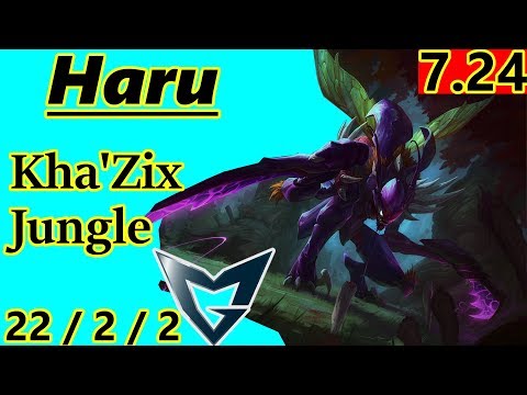 SSG Haru as Kha'Zix Jungle - S7 Patch 7.24 - Korean Challenger - Full Gameplay