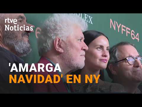 Pedro Almodóvar habla para el Telediario en el estreno en Nueva York de ‘Amarga Navidad’ | RTVE