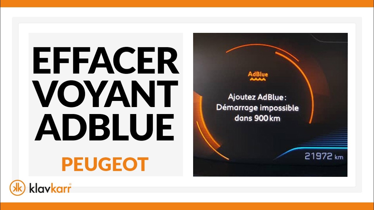 [TUTO] Réinitialiser Adblue PEUGEOT-CITROEN-DS