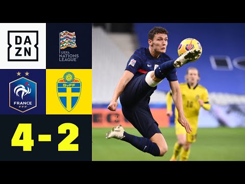 Furiose Franzosen ungeschlagen in die Finals: Frankreich - Schweden 4:2 | UEFA Nations League | DAZN