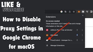 How to Disable Proxy Settings in Google Chrome for macOS