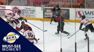 Must See Moment: Connor Sweeney wins the game for the Smoke Eaters with a late goal