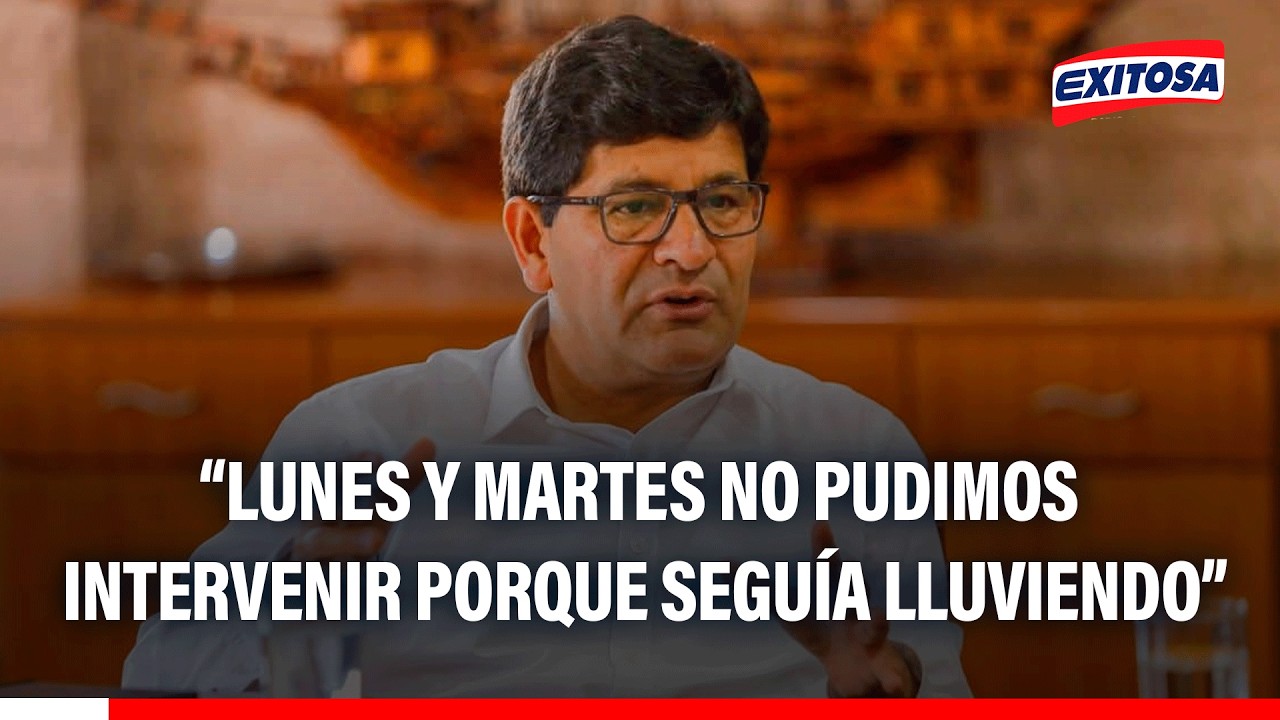 🔴🔵 Condiciones climáticas no permitieron intervenir vía afectada por derrumbes, según Rohel Sánchez