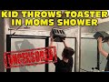 Kid Throws Toaster In SH0WER While Mom Was SH0WERING Uncensored Version