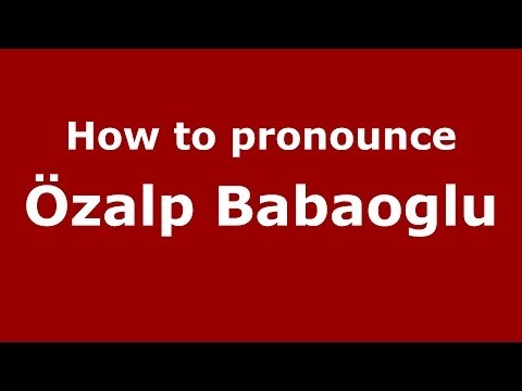 How to pronounce Özalp Babaoglu (Italian/Italy) - PronounceNames.com