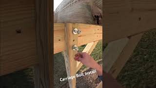 Installing a carriage bolts for a deck! #construction #deck #carpenter #building #contractor
