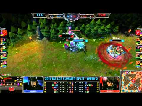 NA LCS - Summer Split 2014 - CLG fail dive