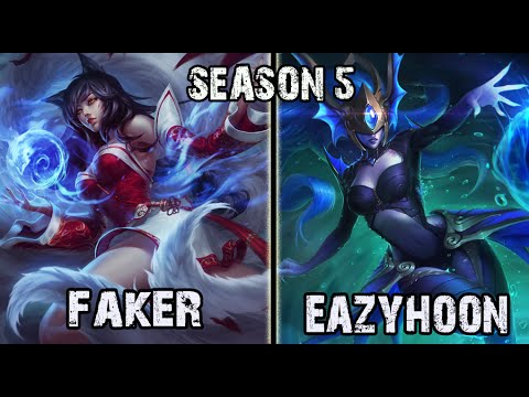 Faker Ahri vs Eazyhoon Syndra MID Ranked Challenger Korea