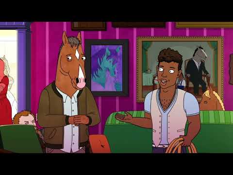 Bojack chases bird out of the house - Bojack Horseman