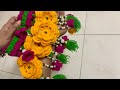 Crochet Flower Toran Tutorial Woolen Door Hanging Crochet Toran