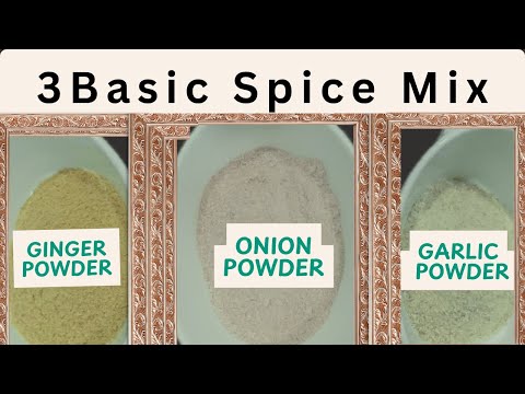 3 Basic Spice Mix | Onion, Ginger & Garlic Powder Mixed Spice | Oluwatunseyi