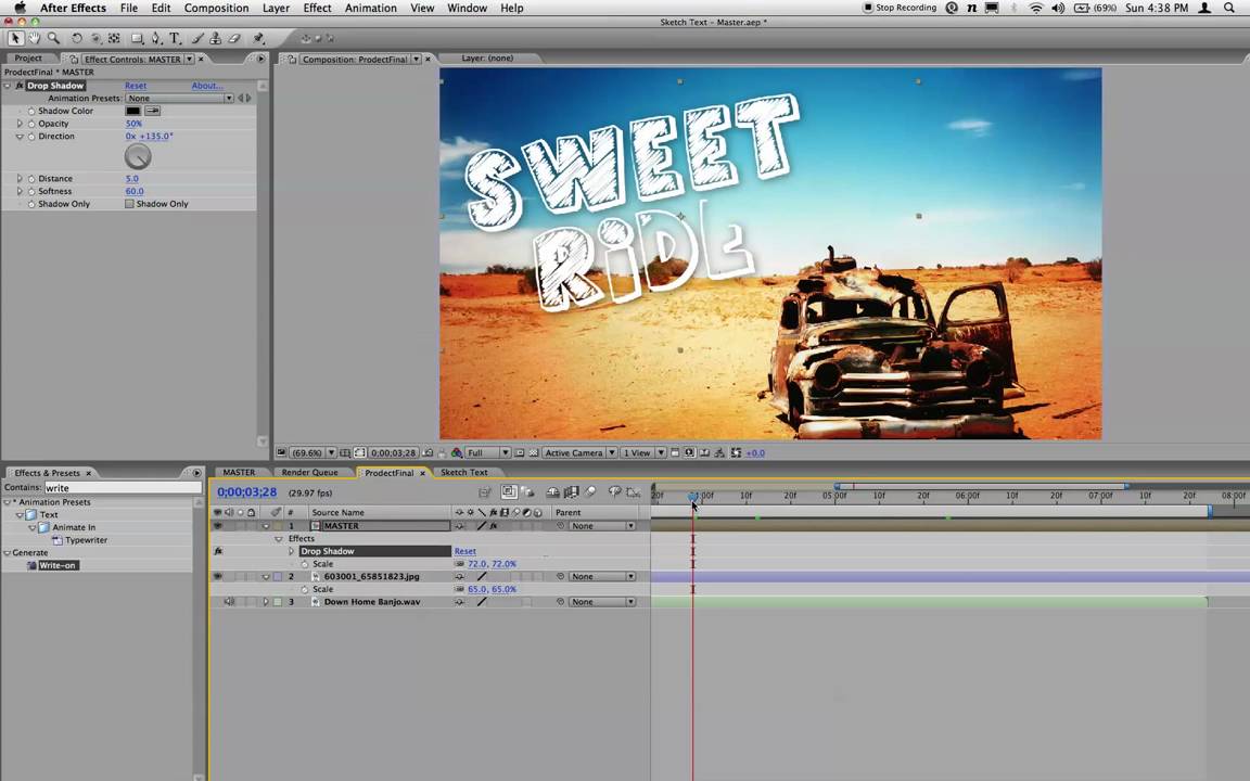 Sketch/Scribble Text Tutorial in After Effects CS3