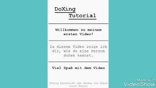 DoXing | Tutorial