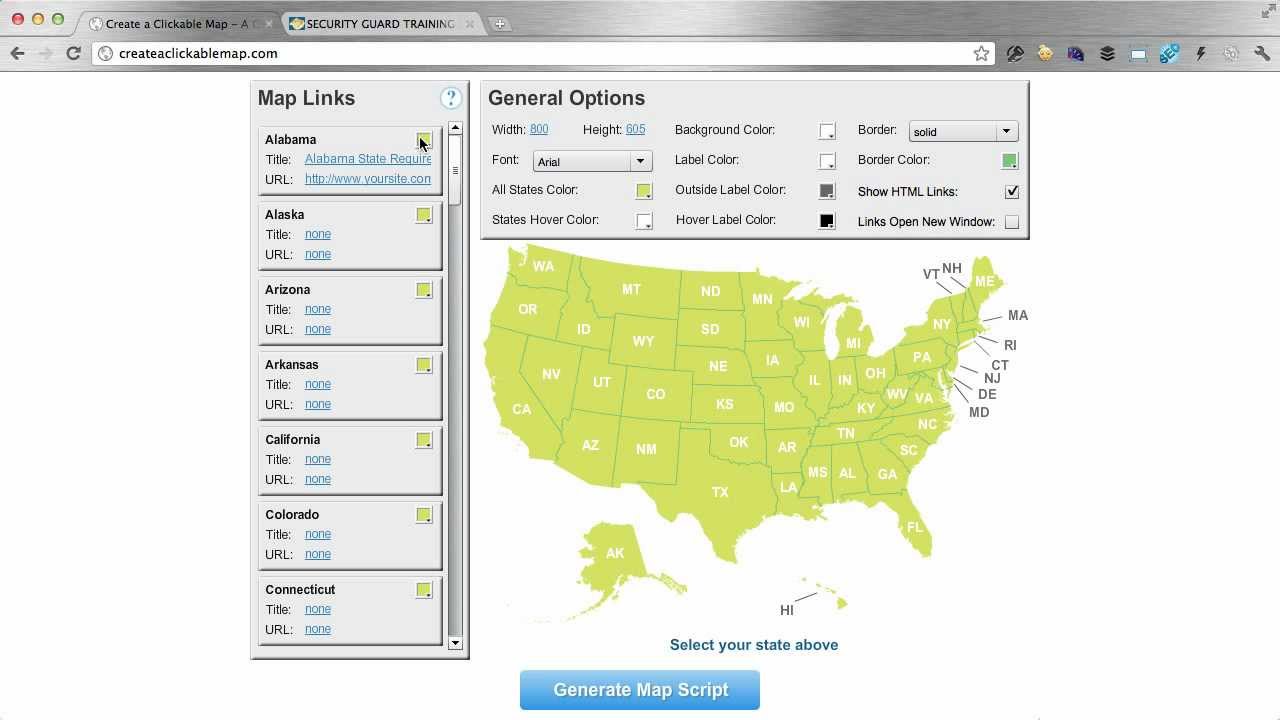 Create a Clickable US Map for FREE - Quick!