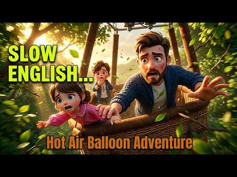 The Hot Air Balloon Adventure |  Slow English for A1 and A2 level  | English For Beginners